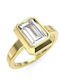 Guess Ring with Zircon made of Steel Gold Plated