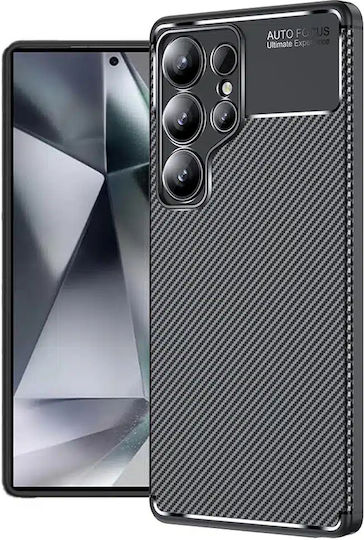 Nexeri Carbon Back Cover Σιλικόνης Μαύρο (Galaxy S25 Ultra)