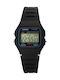 Digital Men's Watch Battery with Black Rubber Strap