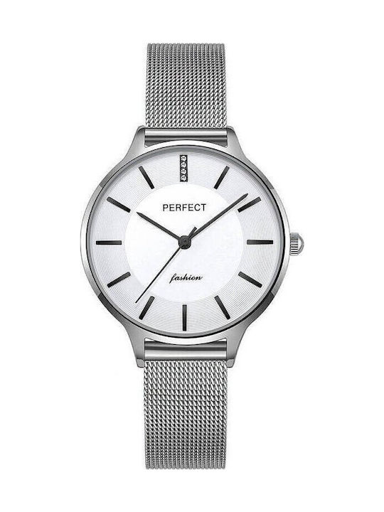 Perfect Women's Watch with Silver Metal Bracelet