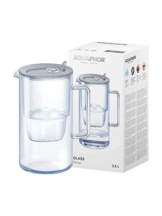 Aquaphor Glass Krug Glas Grey mit Filter 2500ml 1Stück