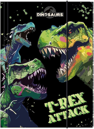 A4 Dinosaur Elastic Folder 20 Derform