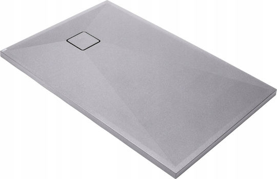 Deante Ορθογώνια Γρανίτης Ντουζιέρα 120x70cm Γκρι