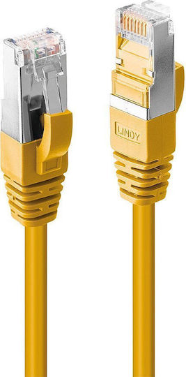 Lindy S/FTP Cat.6a Gigabit Network Cable Ethernet 0.3m Yellow