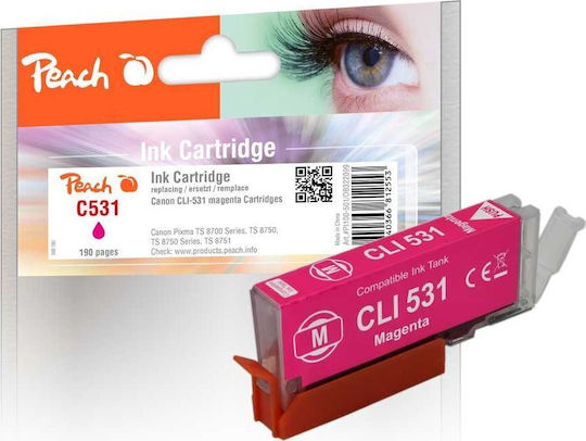 Peach Kompatible Tintenstrahldrucker-Tintenpatrone Canon CLI-531 6121B002 12.5ml Magenta 1Stück