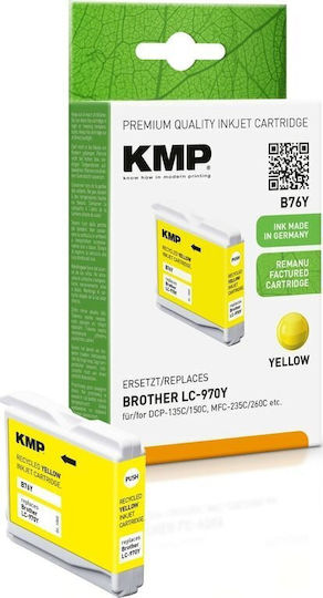 KMP Συμβατό Μελάνι Εκτυπωτή InkJet Brother LC-970Y 300 Σελίδων 10ml Κίτρινο 1τμχ