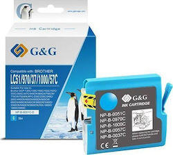 G&G NP-B-0051C Cerneală Compatibilă Brother LC-1000C, LC-970C Cyan