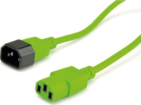 Value Roline Power Cord C14 C13 IEC 320 Green 0.8 M