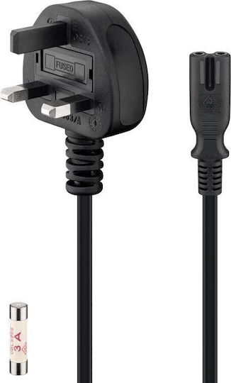 Καλώδιο Τροφοδοσίας Goobay Goobay Stromkabel Uk Typ G->c7 Καλώδιο 1,8 Μέτρα 93959