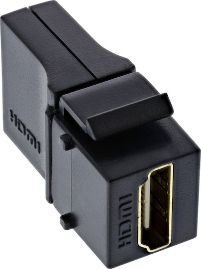 AV Inline Inline HDMI Keystone Snap-in Modul 4K/60Hz HDMI AF AF Winkel Schwarz Adapter