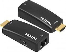 Premiumcord Premiumcord Hdmi Full Hd 1080p Επέκταση Έως 50m Μέσω Ενός Καλωδίου Cat5e/6 Premiumcord Premiumcord Hdmi Full Hd 1080p Επέκταση Έως 50m Μέσω Ενός Καλωδίου Cat5e/6