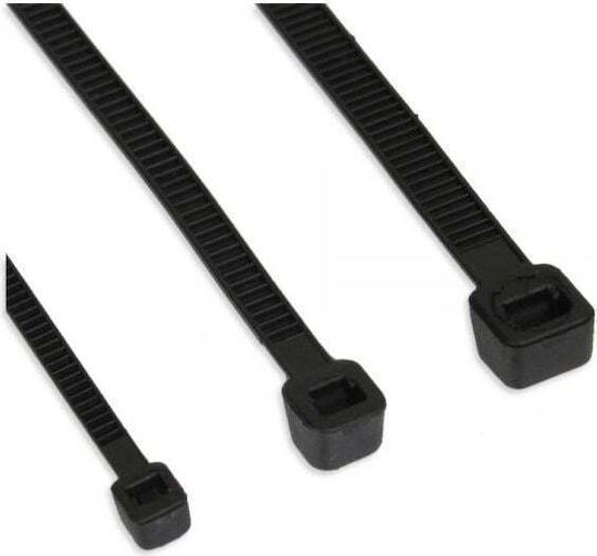 InLine Cable Ties Plastic 200mm x 4.8mm in Black Colour (100 pcs)