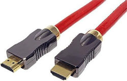 Roline 11.04.5903 Ъглов HDMI мъжки - HDMI мъжки 3м Червен