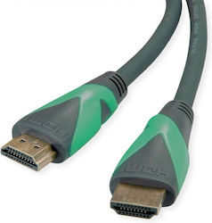 Roline 11.44.6012-20 HDMI male - HDMI male 3m Πράσινο