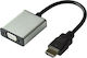 Av Value Adapter HDMI D-sub VGA + 3.5mm Jack Silver 12.99.3119