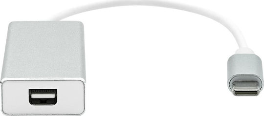 Προσαρμογέας Usb Proxtend Proxtend Usb-c Mini Dp 20cm Ασημί