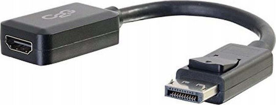 Адаптер Av C2g C2g 20.3 см Displayport към HDMI адаптер DP HDMI адаптер 1080p черен мъжки женски видео адаптер Displayport мъжки HDMI женски екраниран черен