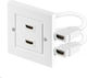 Premiumcord Panel 2x HDMI Buchse Weiß Kphdmz02