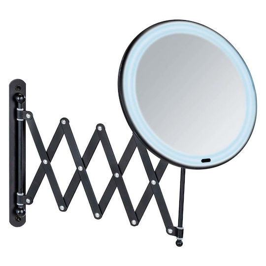 Wenko Makeup Wall Mirror with Light 20x20cm Silver