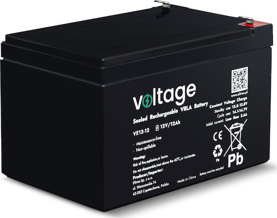 Voltage UPS Batterie mit Kapazität 12Ah und Spannung 12V 1Stück
