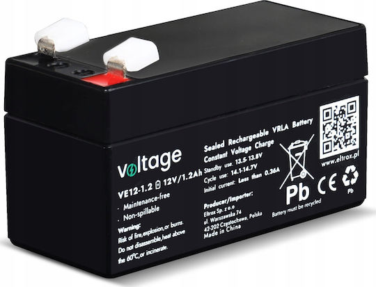 Voltage UPS Batterie mit Kapazität 1.2Ah und Spannung 12V 1Stück