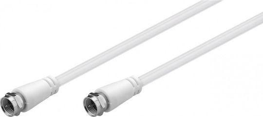 Goobay Καλώδιο Κεραίας Coax male - Coax female Λευκό 10m (58819) 1τμχ