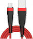 Редовна USB 2.0 до микро USB кабел Червен 1м 1бр