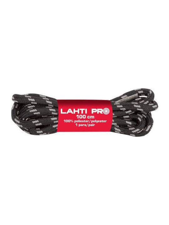 Lahti Pro Round Shoelaces Black-Grey L904025p 10 Pairs 150cm Lahti