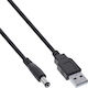 InLine USB 2.0 Cable USB-A male - DC Μαύρο 1m