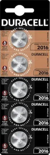 Duracell Батерии Литий За часовници CR2016 3V 5бр