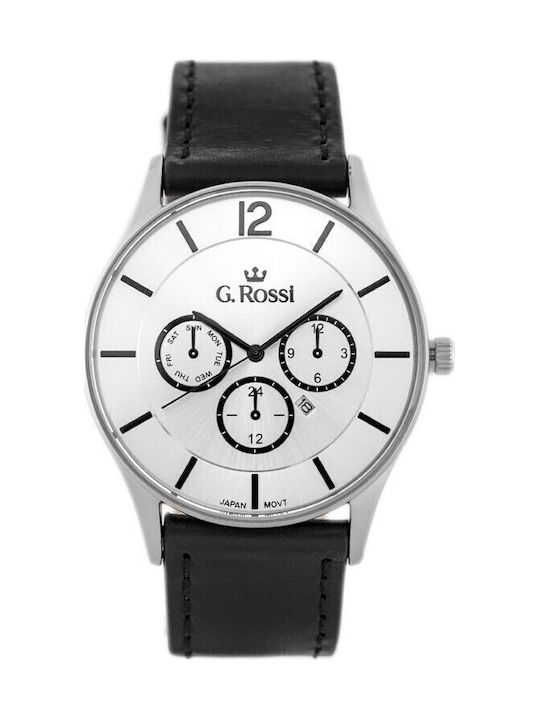 Gino Rossi Γυναικείο Ρολόι 42mm Μπαταρίας με Μαύρο Δερμάτινο Λουράκι