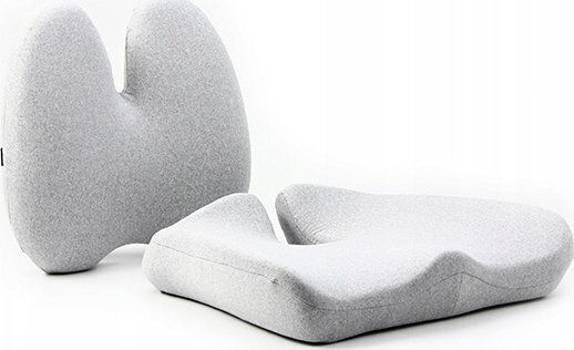 Powerton Μαξιλάρι Καθίσματος με Memory Foam σε Γκρι χρώμα