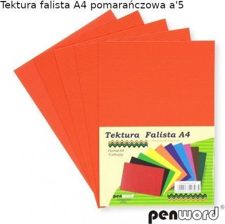Penword A4 Corrugated Cardboard 5 Sheets Orange Penword Targi