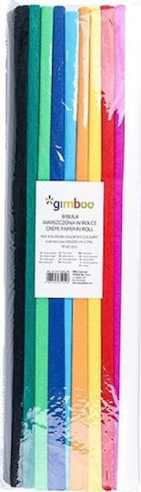 Gimboo Krepppapier Rolle 50x200cm 10 Stück Mischfarben