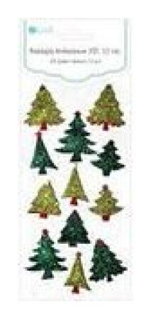 Dp Craft Glitter 3D Stickers Christmas Trees 12 Pieces Dpnb-001