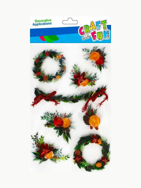 Craft with Fun Χριστουγεννιάτικα Αυτοκόλλητα 3x3x3εκ. 8τμχ
