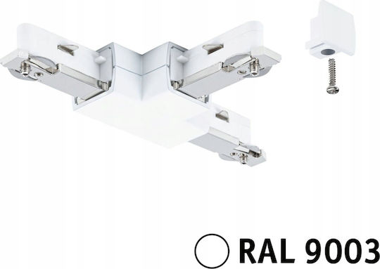 Urail T Connector Track System 230v White Ral9003 Plastic Paulmann