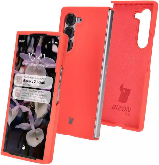 Bizon Soft Back Cover Σιλικόνης / Tempered Glass / Πλαστικό Κόκκινο (Galaxy Z Fold6)