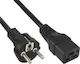 PremiumCord IEC C19 / Schuko - IEC C19 / Schuko Cable Μαύρο