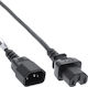 InLine IEC C15 / IEC C14 - IEC C15 / IEC C14 Cable 0.5m Black