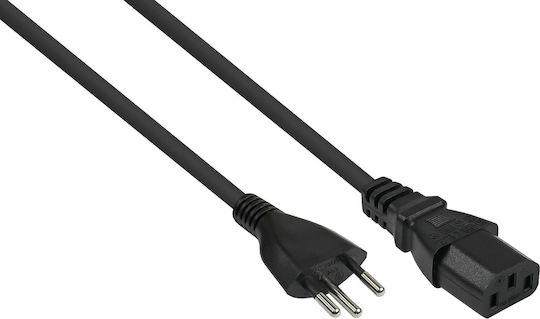 Alcasa IEC C13 - IEC C13 Cable 1.8m Black