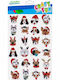 Craft Fun Decoration Stickers Animals Hats 24pcs Cf 12/288