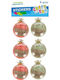 Craft with Fun Χριστουγεννιάτικα Aufkleber mit Design Bälle 3x3x3cm. 6Stück