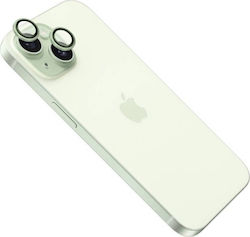 Fixed Kameraschutz Gehärtetes Glas Green für das iPhone 16, iPhone 16 Plus