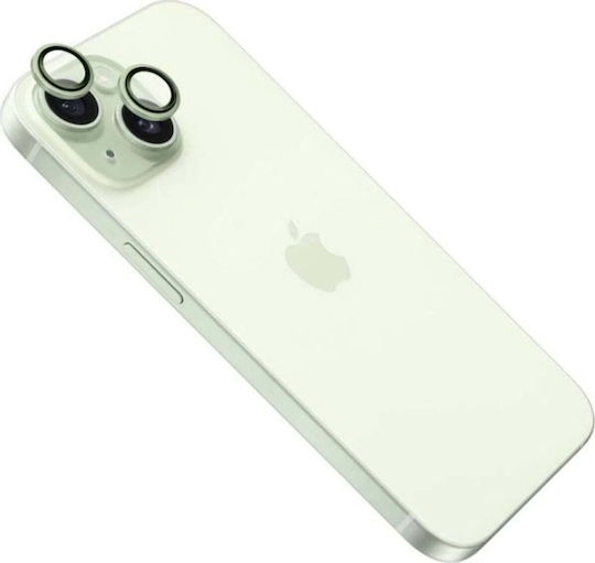 Fixed Προστασία Κάμερας Tempered Glass Πράσινο για το iPhone 16, iPhone 16 Plus