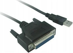 Καλώδιο Usb Premiumcord Usb-a Db-25 1 M Μαύρο Kuprint2