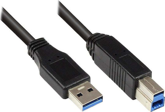 Alcasa Alcasa 2710-s002 USB-Kabel USB 3.2 Gen 1 3.1 Gen 1 0,2 m USB A USB B Schwarz