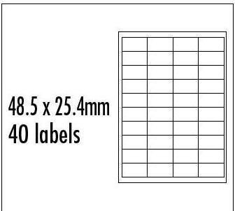 Logo Αυτοκόλλητες Ετικέτες Α4 Ορθογώνιες 48.5x25.4mm