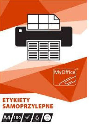 Selbstklebende A4-Etiketten Myoffice 105x37mm