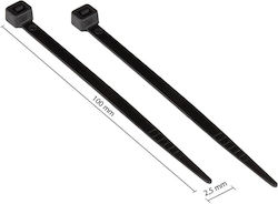Good Connections Δεματικά Καλωδίων Πλαστικά 100mmx2.5mm σε Μαύρο χρώμα (100τμχ) Good Connections Δεματικά Καλωδίων Πλαστικά 100mmx2.5mm σε Μαύρο χρώμα (100τμχ)